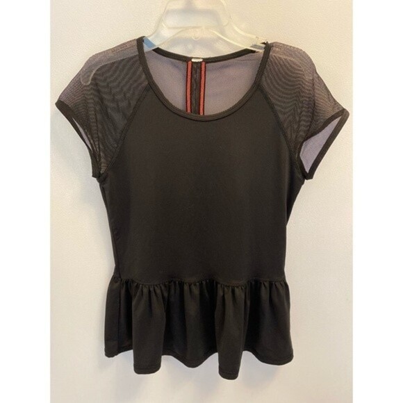American Eagle AE Black Peplum Top - Picture 2 of 5